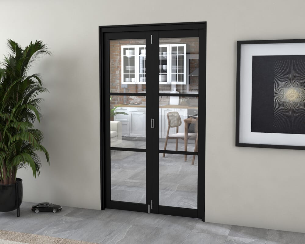 Black Heritage 2 Door Roomfold Grande (2 + 0 x 573mm Doors)