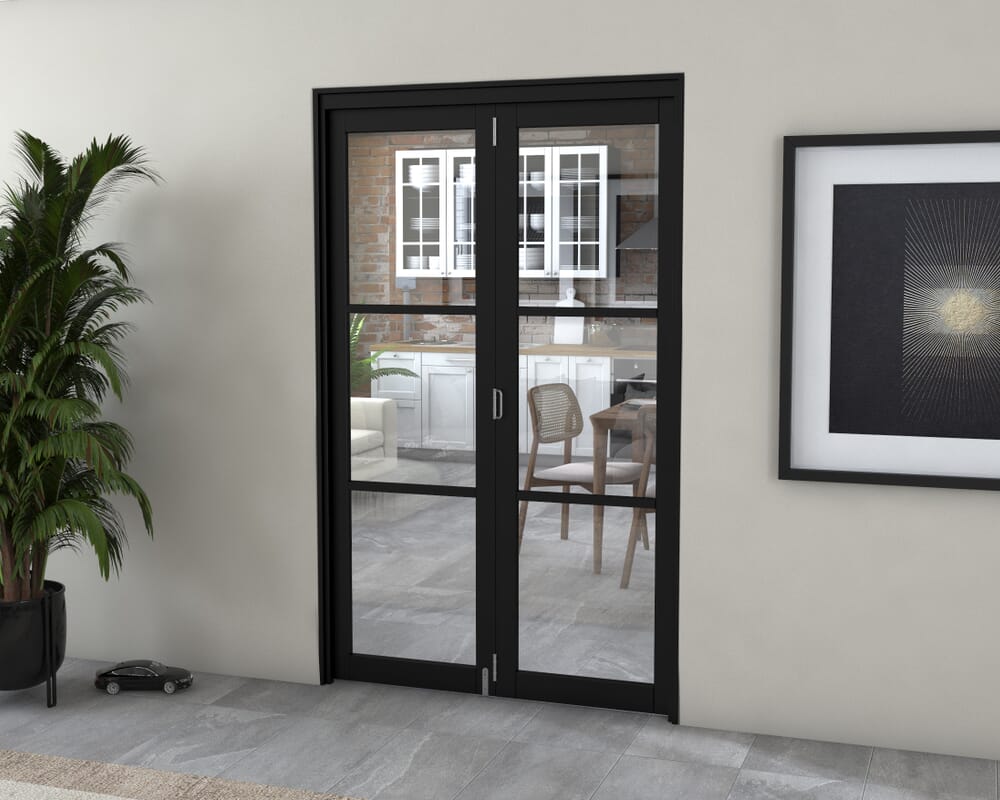 Black Heritage 2 Door Roomfold Grande (2 + 0 x 610mm Doors)