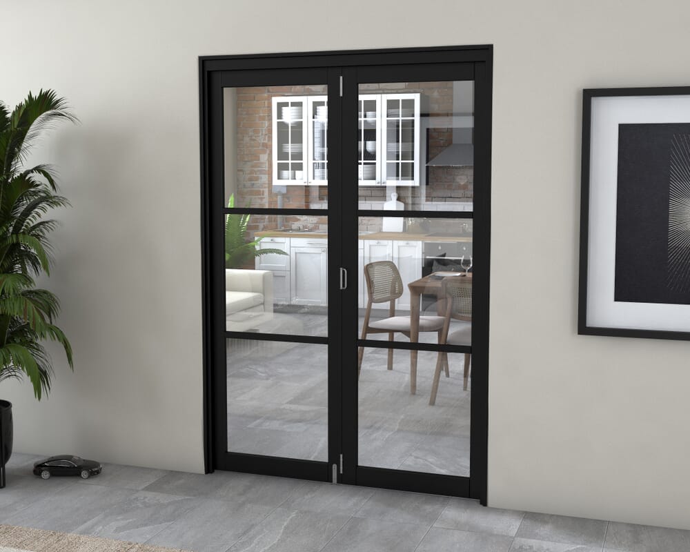 Black Heritage 2 Door Roomfold Grande (2 + 0 x 686mm Doors)