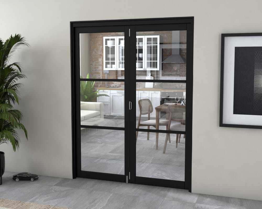 Black Heritage 2 Door Roomfold Grande (2 + 0 x 762mm Doors)