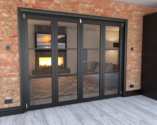 Black Heritage 4 Door Roomfold Grande (2 + 2 x 610mm Doors)