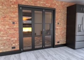 Black Heritage 3 Door Roomfold Grande (3 + 0 X 533mm Doors) Image