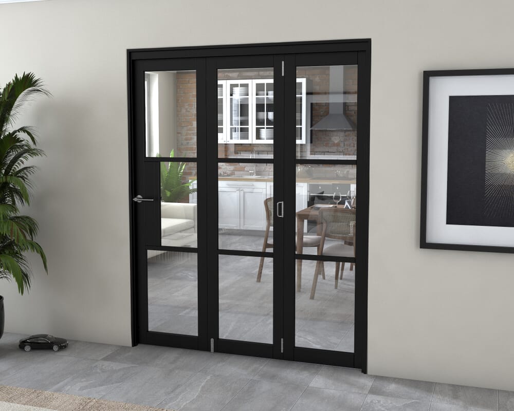Black Heritage 3 Door Roomfold Grande (3 + 0 x 533mm Doors)