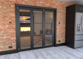 Black Heritage 3 Door Roomfold Grande (3 + 0 X 610mm Doors) Image