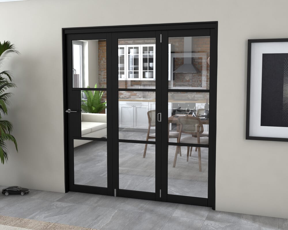 Black Heritage 3 Door Roomfold Grande (3 + 0 x 610mm Doors)