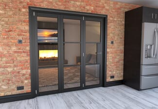 Black Heritage 3 Door Roomfold Grande (3 + 0 x 610mm Doors)