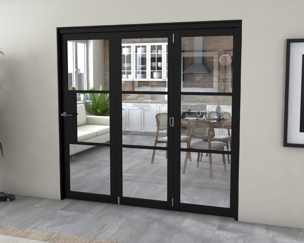 Black Heritage 3 Door Roomfold Grande (3 + 0 x 686mm Doors)