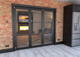 Black Heritage 3 Door Roomfold Grande (3 + 0 X 686mm Doors) Image