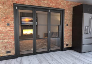 Black Heritage 3 Door Roomfold Grande (3 + 0 x 686mm Doors)