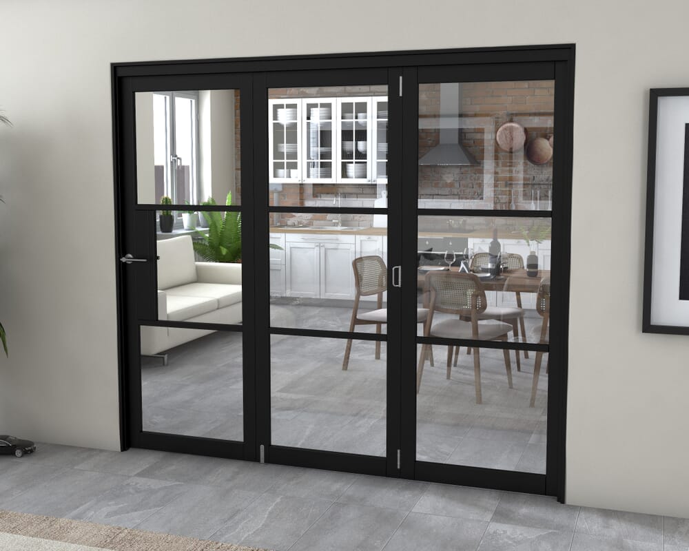 Black Heritage 3 Door Roomfold Grande (3 + 0 x 762mm Doors)