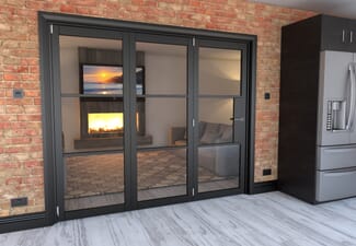 Black Heritage 3 Door Roomfold Grande (3 + 0 x 762mm Doors)