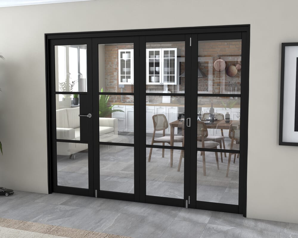 Black Heritage 4 Door Roomfold Grande (3 + 1 x 610mm Doors)