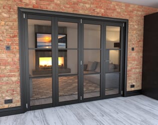 Black Heritage 4 Door Roomfold Grande (3 + 1 x 610mm Doors)