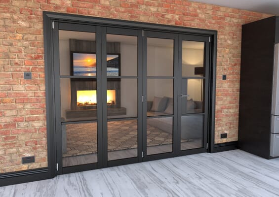 Black Heritage 4 Door Roomfold Grande (3 + 1 x 610mm Doors)