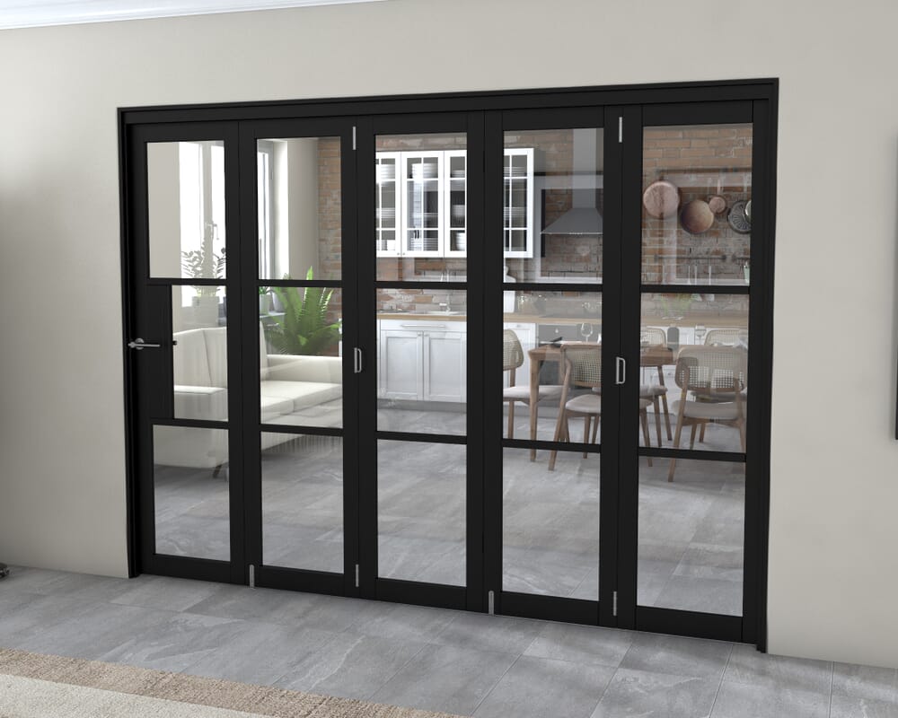 Black Heritage 5 Door Roomfold Grande (5 + 0 x 533mm Doors)