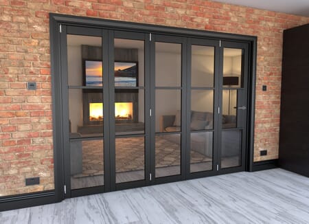 Black Heritage 5 Door Roomfold Grande (5 + 0 x 533mm Doors)