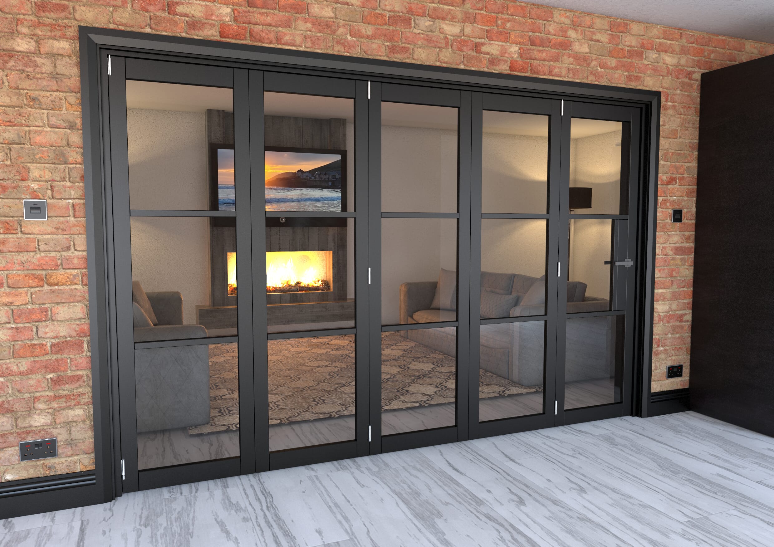 Black Heritage 5 Door Roomfold Grande (5 + 0 x 610mm Doors) at Vibrant ...