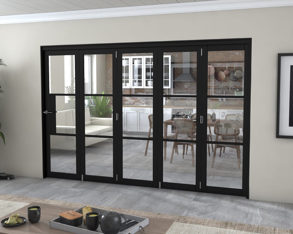 Black Heritage 5 Door Roomfold Grande (5 + 0 x 610mm Doors)