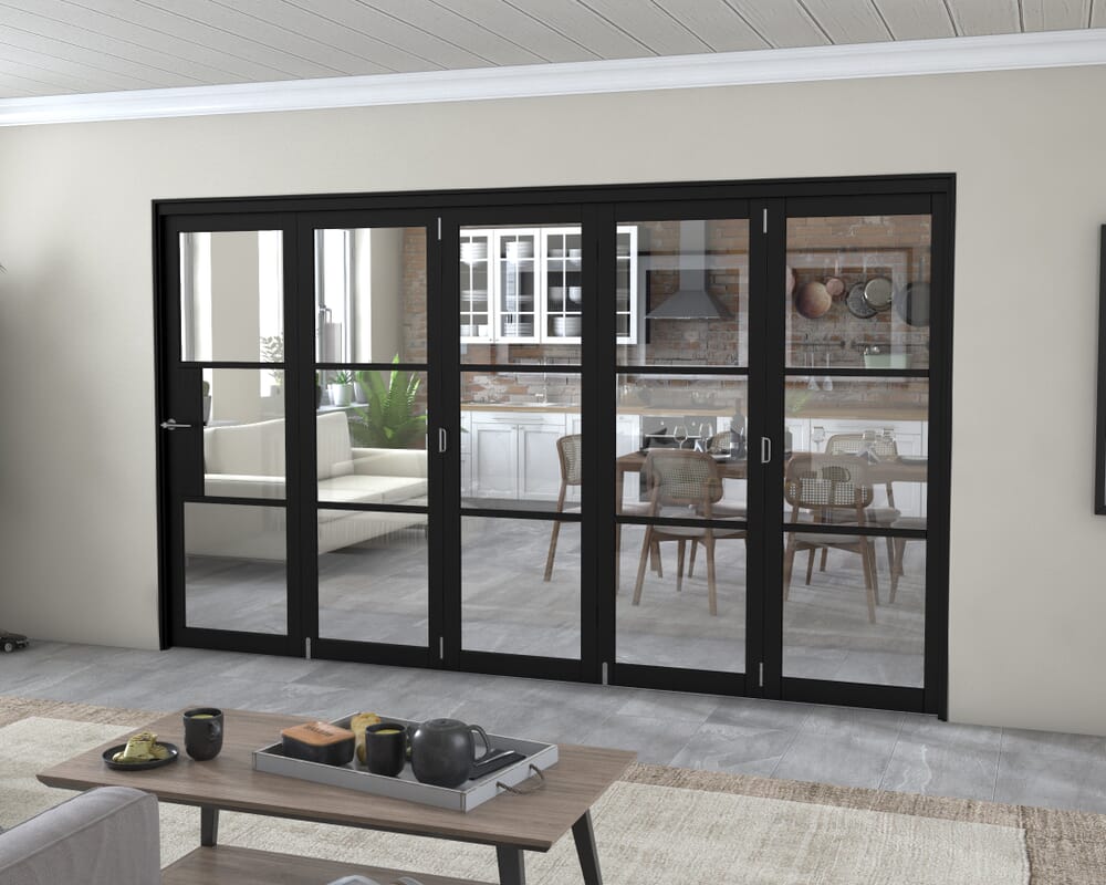 Black Heritage 5 Door Roomfold Grande (5 + 0 x 686mm Doors)