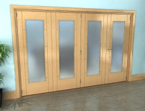 3136x2060x133mm ISEO Oak P10 Frosted Roomfold Grande (3+1)