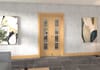 Oak Ladder 4 Lite Clear Glazed Prefinished Roomfold Doorset