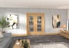 Oak Ladder 4 Lite Clear Glazed Prefinished Roomfold Doorset
