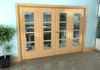 Oak Ladder 4 Lite Clear Glazed Prefinished Roomfold Doorset