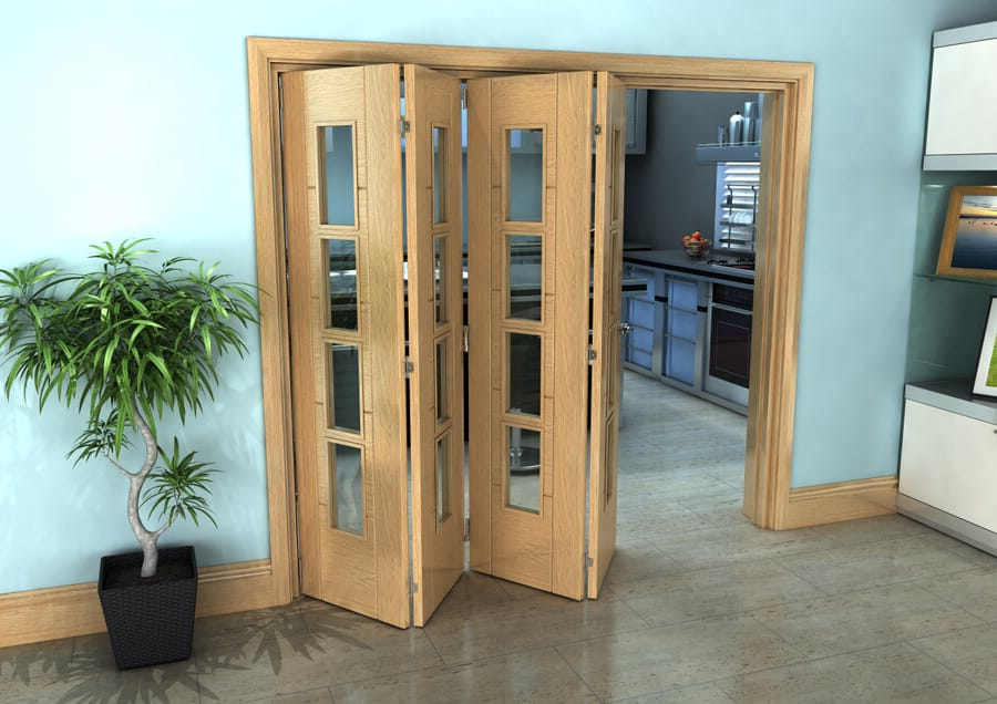 Oak Iseo Roomfold Grande – 4 Light Clear Prefinished