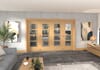Oak Ladder 4 Lite Clear Glazed Prefinished Roomfold Doorset