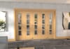 Oak Ladder 4 Lite Clear Glazed Prefinished Roomfold Doorset