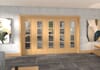 Oak Ladder 4 Lite Clear Glazed Prefinished Roomfold Doorset