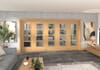 Oak Ladder 4 Lite Clear Glazed Prefinished Roomfold Doorset