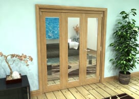 Glazed Oak Prefinished Roomfold Grande 1800mm (6ft) 2 + 1 Set Image