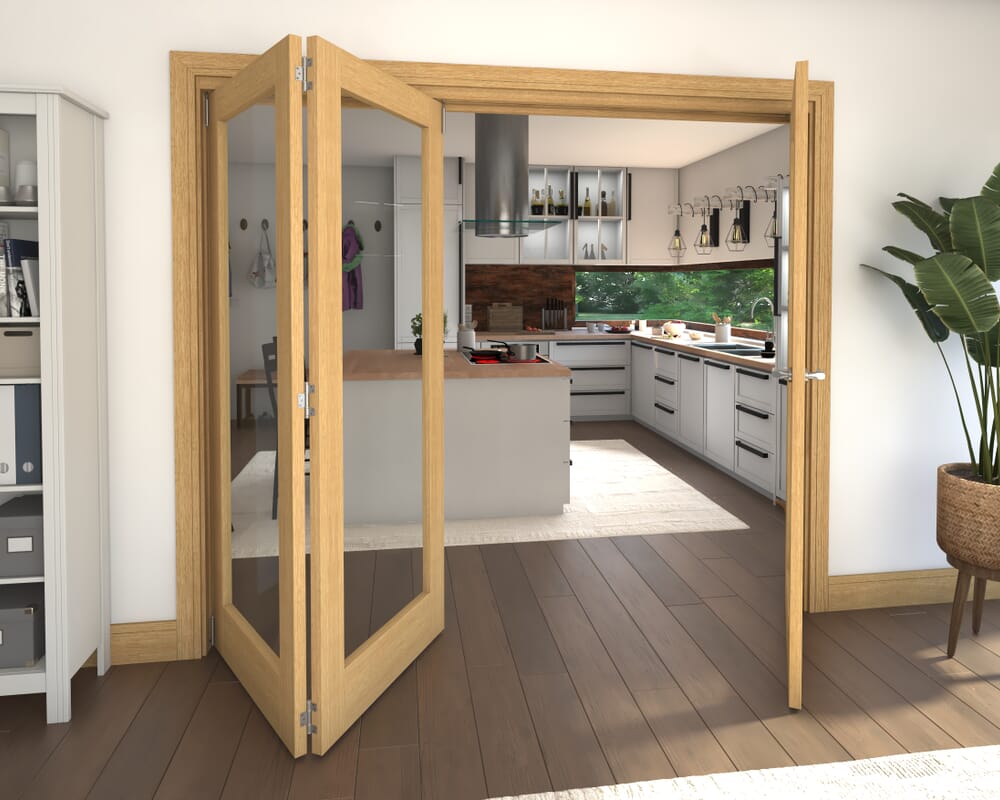 2371x2060x133mm Pref. Oak P10 Roomfold Grande (2+1)