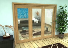 Glazed Oak Prefinished 3 Door Roomfold Grande (3 + 0 X 762mm Doors) Image