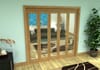 Shaker Oak 1 lite Clear Glazed Prefinished Roomfold Doorset