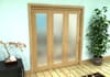 Shaker Oak 1 lite Frosted Glazed Prefinished Roomfold Doorset