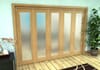 Shaker Oak 1 lite Frosted Glazed Prefinished Roomfold Doorset