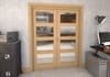 Shaker Oak 4 lite Clear Glazed Prefinished Roomfold Doorset