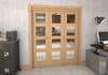 Shaker Oak 4 lite Clear Glazed Prefinished Roomfold Doorset