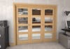 Shaker Oak 4 lite Clear Glazed Prefinished Roomfold Doorset