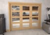 Shaker Oak 4 lite Clear Glazed Prefinished Roomfold Doorset