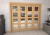 Shaker Oak 4 lite Clear Glazed Prefinished Roomfold Doorset
