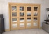 Shaker Oak 4 lite Clear Glazed Prefinished Roomfold Doorset