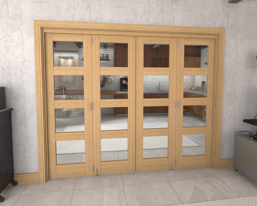 2528x2060x133mm Pref. Oak 4L Roomfold Grande (2+2)