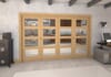 Shaker Oak 4 lite Clear Glazed Prefinished Roomfold Doorset