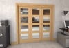 Shaker Oak 4 lite Clear Glazed Prefinished Roomfold Doorset