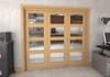 Shaker Oak 4 lite Clear Glazed Prefinished Roomfold Doorset
