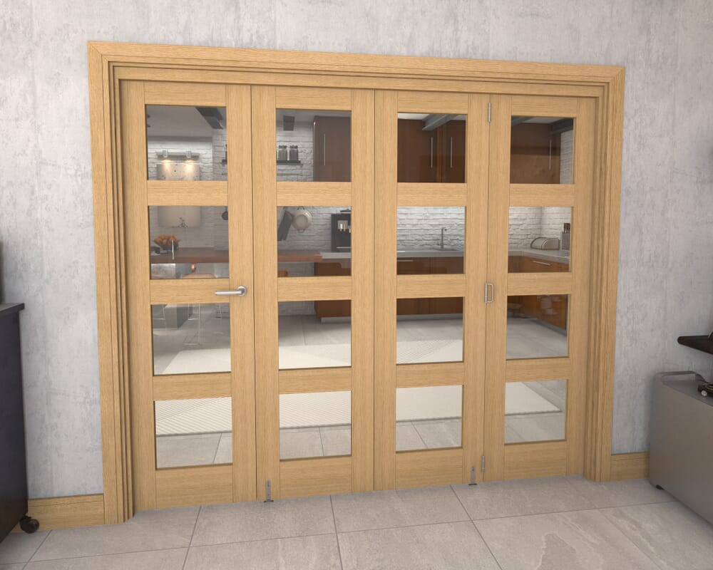 2380x2060x133mm Pref. Oak 4L Roomfold Grande (3+1)