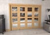 Shaker Oak 4 lite Clear Glazed Prefinished Roomfold Doorset